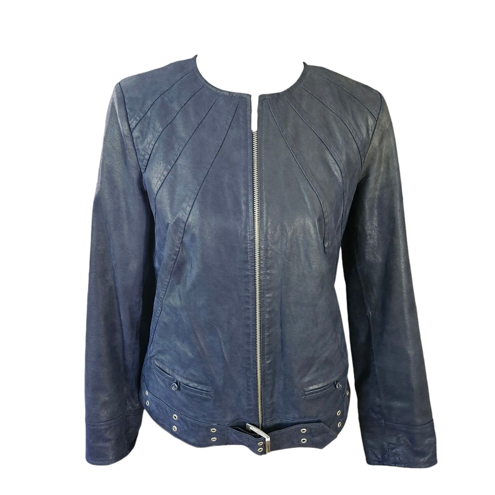 Bradley Bayou Women's XS Blue Leather Jacket